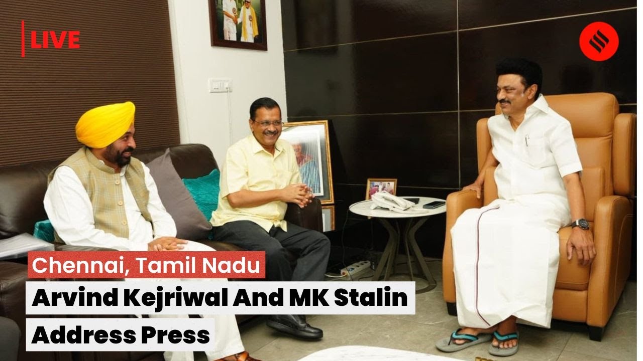 AAP Convenor Arvind Kejriwal And Tamil Nadu CM MK Stalin Address Press aap-convenor-arvind-kejriwal-and-tamil-nadu-cm-mk-stalin-address-press