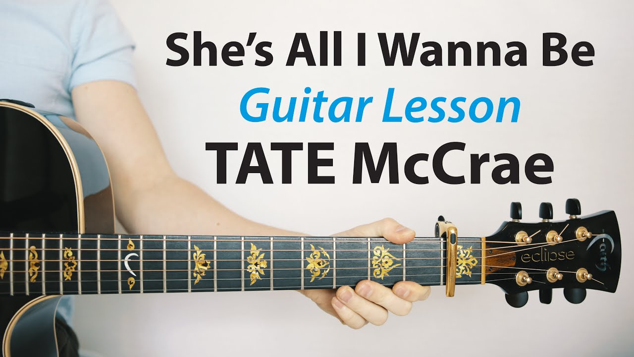 Tate McCrae: She's All I Wanna Be 🎸Acoustic Guitar Lesson (Play-Along, How To Play)