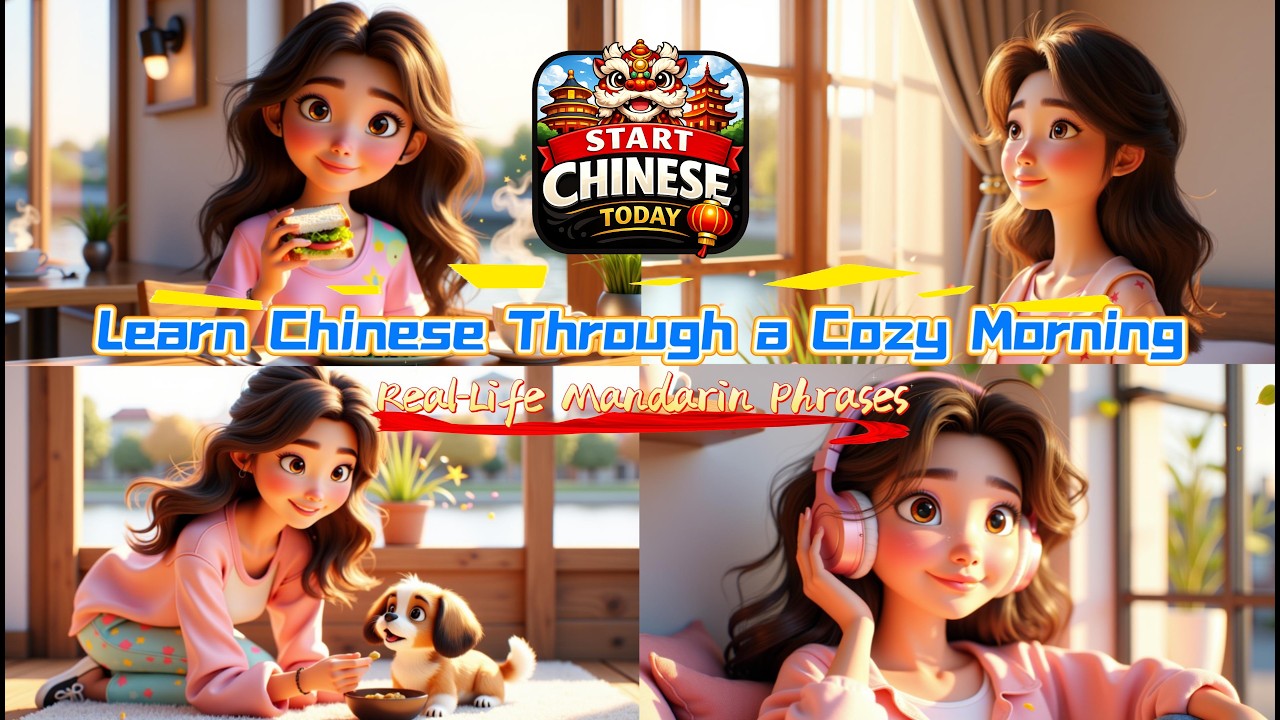 Learn Chinese Through a Cozy Morning 🌞| Real-Life Mandarin Phrases