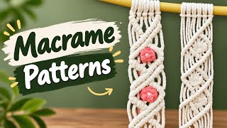 2 Easy Macrame Patterns | Step-by-Step DIY for Beginners