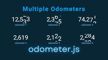 Multiple Odometers with Counting Up Animation | Odometer.js