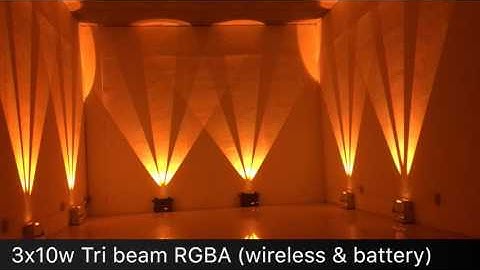 BO-S604 Tri Beam 3x10w rgba 4 in 1 wireless dmx battery led wall washer
