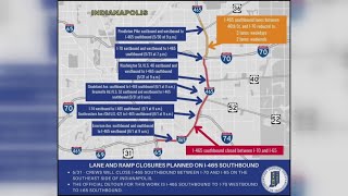I-465 closures on Indy's southeast side begin tonight