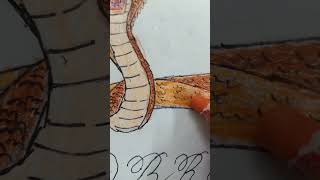Cobra Drawing 🐍#drawing #coloring #cobra #snake #reptiles #reptile