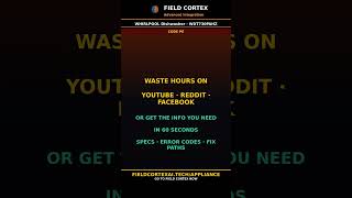 Whirlpool Dishwasher Error PE Fix | Field Cortex #Shorts