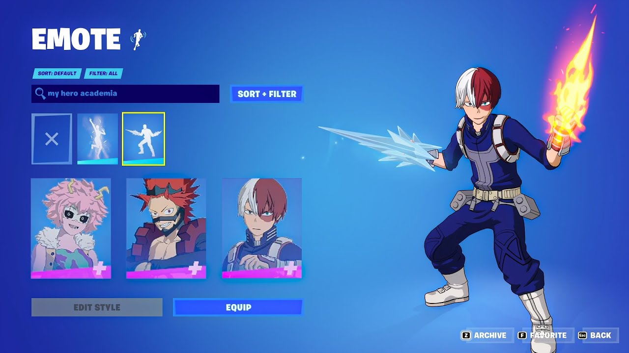 Here Are All Fortnite's 'My Hero Academia' Skins And Cosmetics, Live Now