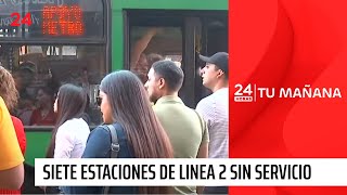 "Problema técnico": Metro de Santiago cierra estaciones de la Línea 2 | 24 Horas TVN Chile
