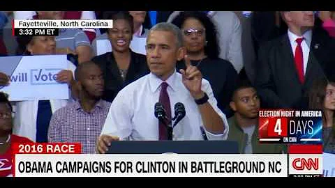 President Obama - to NC crowd: Don't Boo. Vote!