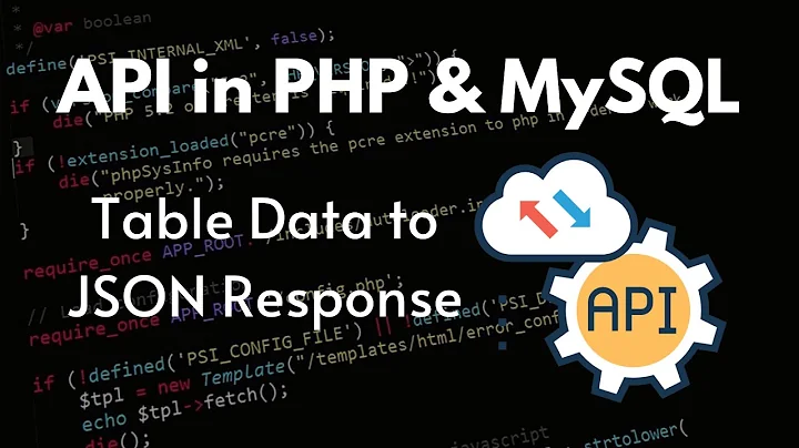 Create a Simple API In PHP with MySQL Database