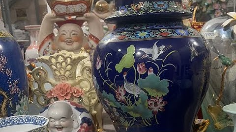 05/01/2025 Gốm Sứ Giang Tây Chén Thâu Quan Bát Bửu & Đũa Gấm Bình Rượu Choé  LH 0986996182