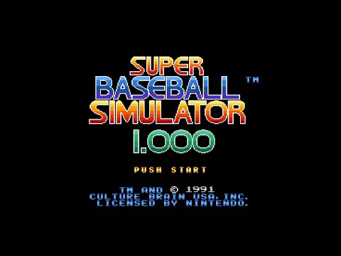 SNES Super Baseball Simulator 1000 gameplay overview (no commentary)