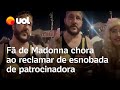 Fã de Madonna chora ao reclamar de esnobada e mostra peça criada por ele que foi usada pela cantora