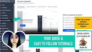 Quick understanding of what is Account snapshots in GoHighLevel 2026