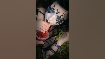Remember to keep your goths hydrated in this heat 🧛🏻‍♀️🩸#goth #gothic #meraluna #gothgf