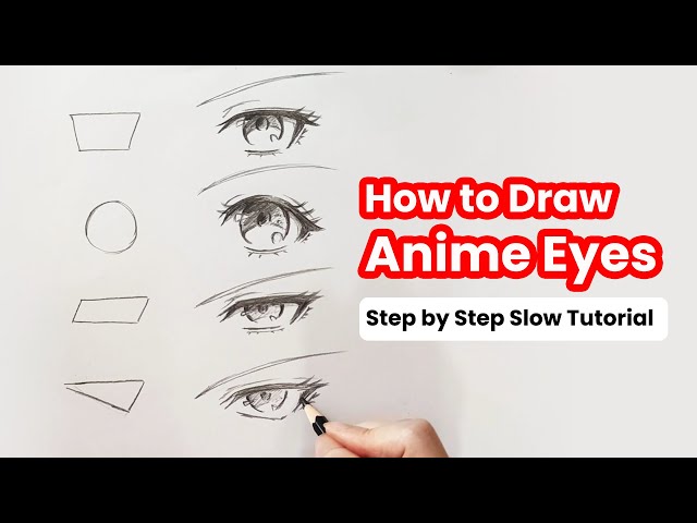 How to Draw Male Anime Eyes in 3 Ways - Slow Motion 