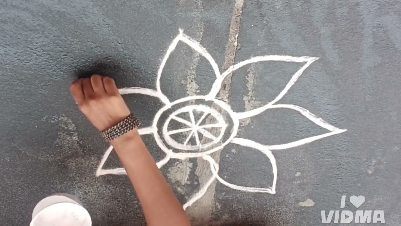 అందంగా కనిపించే సింపుల్ ముగ్గులు #rangoli #muggulu 