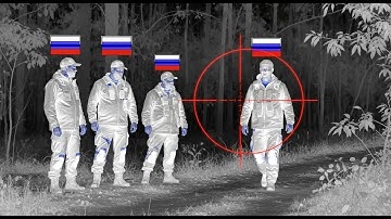 Oekraïense sluipschutters met thermische richtkijker halen Russische troepen neer
