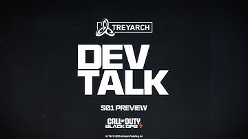 Dev Talk - Season 01 Preview | Call of Duty: Black Ops 7