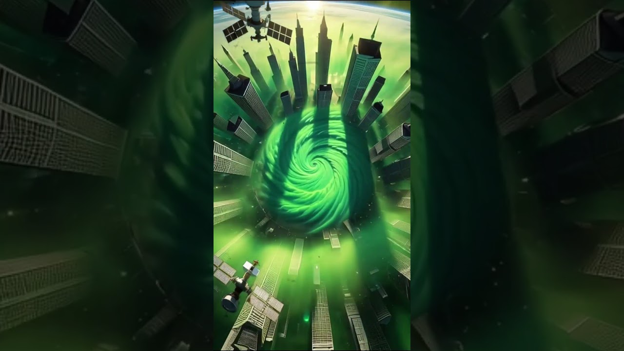 Satellite Captures Strange Green Storm Over Earth🌌🛰️ 