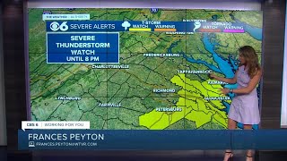 Frances tracks heavy rain in Richmond