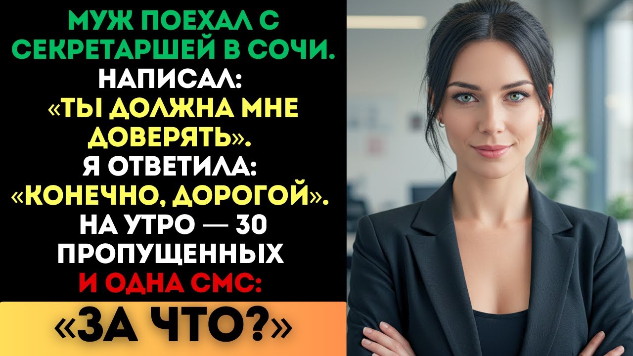 «Ты должна мне доверять», — писал муж из Сочи. Утром он отправил смс: «За что?»