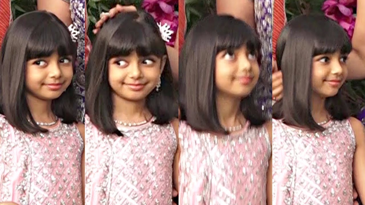 Aishwarya Rai Daughter Aaradhya Bachchan Making Cute Faces At Akash Ambani  And Shloka Mehta Wedding - YouTube