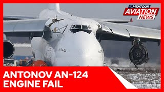 Antonov AN-124 Engine Failure and runway excursion in Novosibirsk! 13/11/2020