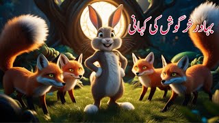 Brave Rabbit Story | بہادر خرگوش | Urdu /Hindi Stories | Bahadur Khargoush | Cunning Fox