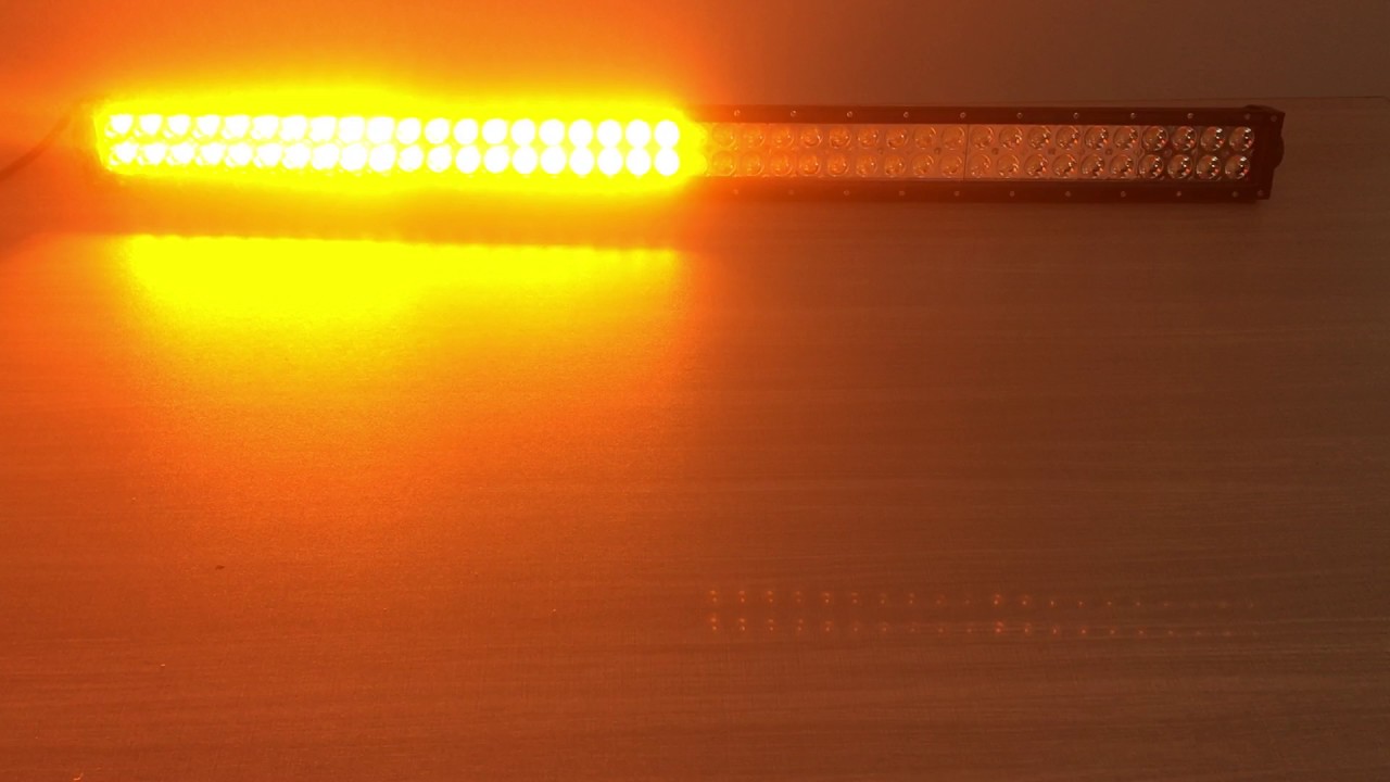 41.5 inch white and amber straight light bar Vivid Light Bars YouTube