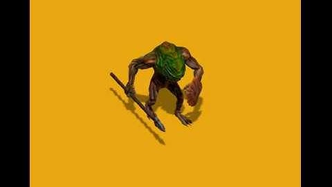 UnitsToon - Troglodit - RPG, RTS, Mobile Games - Fantasy Monster