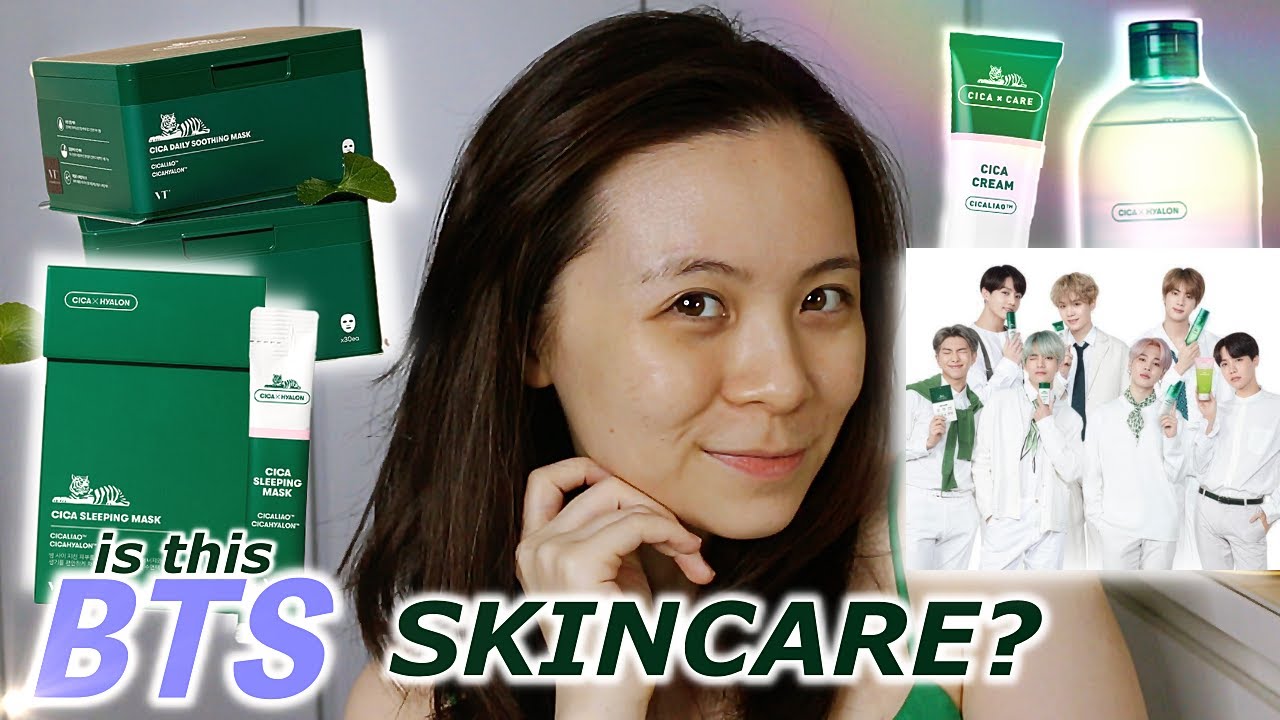 I Tried New CICA SKINCARE By VT Cosmetics! BTS Skincare? \\ JQLeeJQ