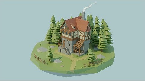 Medieval House in Blender - 3D Modelling Time-lapse