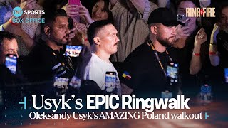 EPIC 😮 💨 Unreal scenes For Oleksandr Usyk Poland Ringwalk 🔥 #FuryUsyk | #RingOfFire