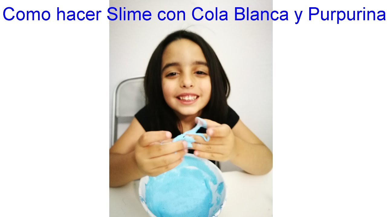 Como hacer un slime de color azul con cola blanca y bicarbonato - YouTube