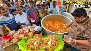 150/- Rs Only 😍 GUNDU Bhai HYDERABADI Dum Biryani Indian Street Food 🤤 Daily 500 Kg Chicken Biryani