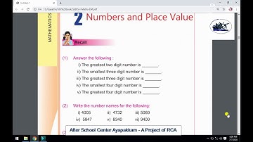Rotary Club of Ambattur Class 5 Maths Chapter 2 Numbers and place values Part 1
