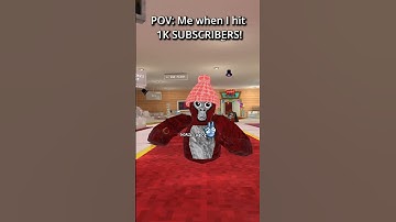POV: Me if I Hit 1K SUBSCRIBERS!  #gorillatag #gorillatagquest