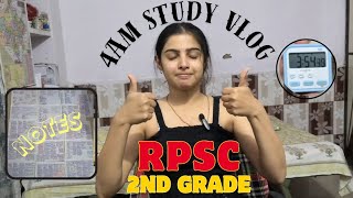 RPSC 2nd Grade | 4 AM STUDY Vlog.📚 #studywithme #rpsc2ndgrade #exam
