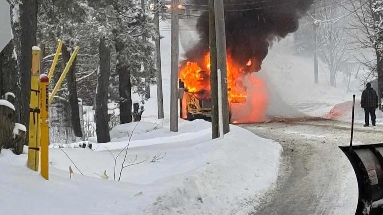 Electric School Bus catches fire in Huntsville during morning school ...