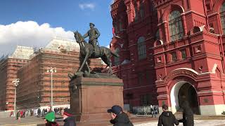 Walking around Kremlin in Moscow March 2021