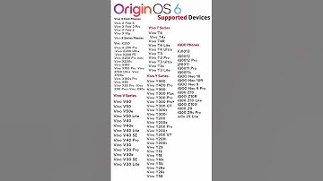 OriginOS 6 Supported Devices #viral #smartphone #iqoo #vivo #originos