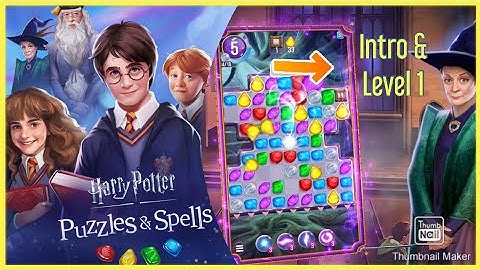 Harry Potter Puzzles and Spells - Match3 Games| Intro & Level 1 | Puzzle 1 2 3 Gameplay Walkthrough