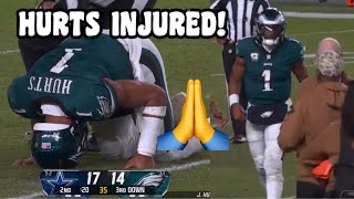 Jalen Hurts KNEE INJURY Vs Cowboys 😨 LIMPS OFF THE FIELD 🙏 Cowboys Vs Eagles 2023 highlights
