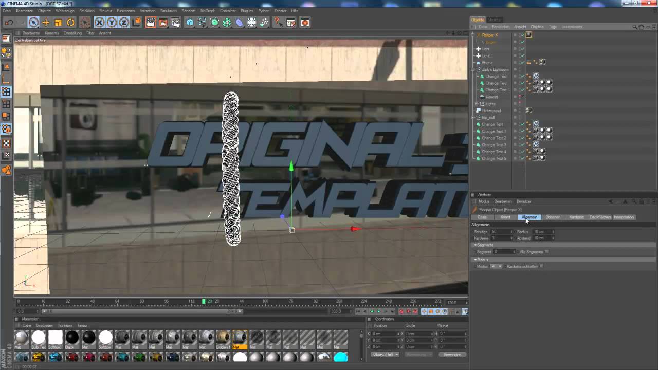 Cinema 4D: 3D Reeper (Splines) | OriginalTemplates