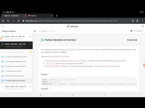 Leetcode Problem 341. Flatten Nested List Iterator