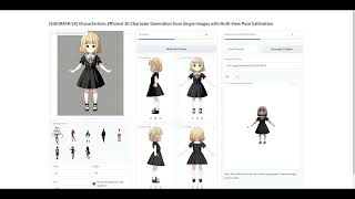 CharacterGen : Testing 3D Character Generation & Auto-Rigging Process