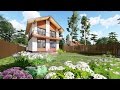 Проект одноэтажного дома с мансардой из сибита