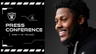 Josh Jacobs, Davante Adams and Duron Harmon Postgame Media Availability | Week 7 vs. Texans | NFL