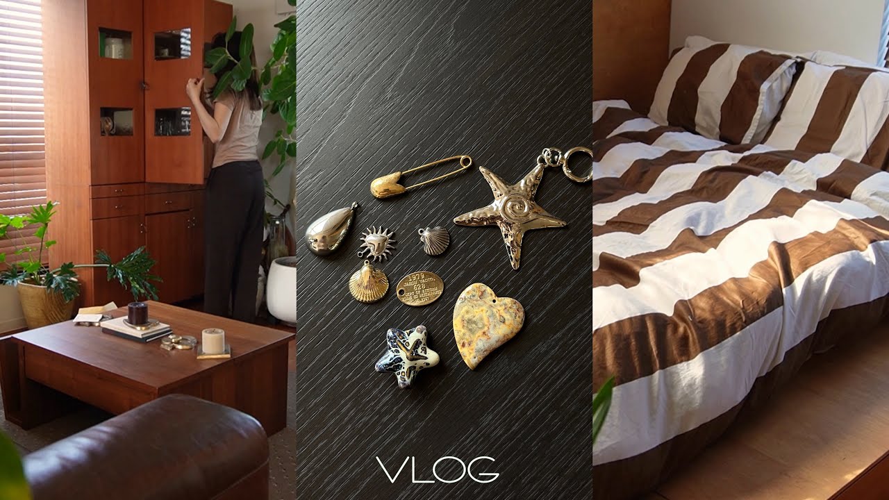 [VLOG]インドア/夏アクセ作り/大成功のフランスパン作り/アクセサリー収納/韓国パーツ/ランドノリスのレゴ