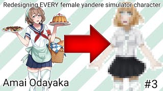 Redesigning EVERY female yandere simulator characters | #3 | Amai Odayaka